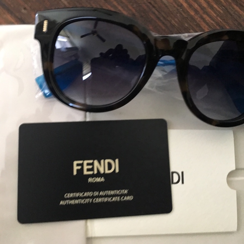 AUTHENTIC FENDI 53mm SUNGLASSES BLUE